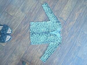 White House Black Market Leopard Print Button Front Cardigan Sweater